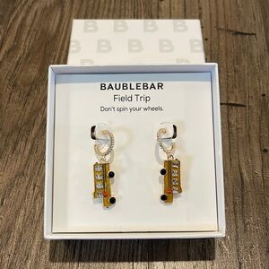 NIB BaubleBar Back-to-School Bus Earrings